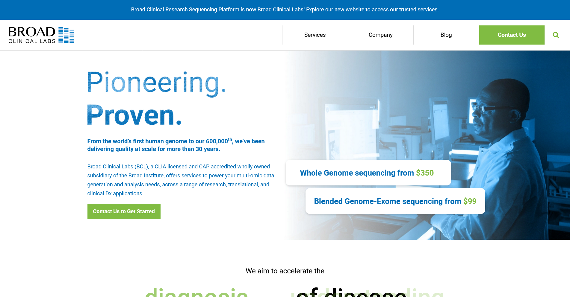 Broad Clinical Labs web development