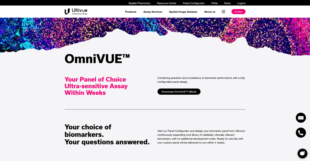 Custom theme and web development for Ultivue